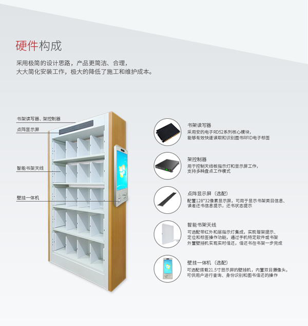 智能書(shū)架,RFID,高頻書(shū)架天線,高頻書(shū)架讀寫(xiě)器,智慧圖書(shū)館設(shè)備